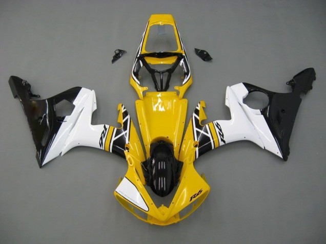 Affordable 2003-2005 Yellow White Black Yamaha YZF R6 Moto Fairings Canada Affordable 2003-2005 Yellow White Black Yamaha YZF R6 Moto Fairings Canada