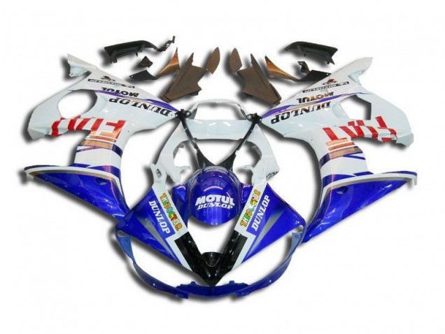 Affordable 2003-2005 White Blue Fiat Motul Dunlop Yamaha YZF R6 Bike Fairings Canada Affordable 2003-2005 White Blue Fiat Motul Dunlop Yamaha YZF R6 Bike Fairings Canada