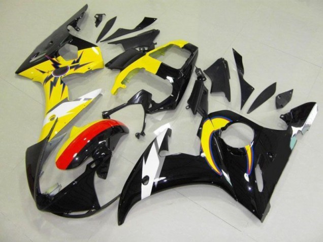 Affordable 2003-2005 Moon Black Yellow Yamaha YZF R6 Motorcycle Fairings Kits Canada Affordable 2003-2005 Moon Black Yellow Yamaha YZF R6 Motorcycle Fairings Kits Canada