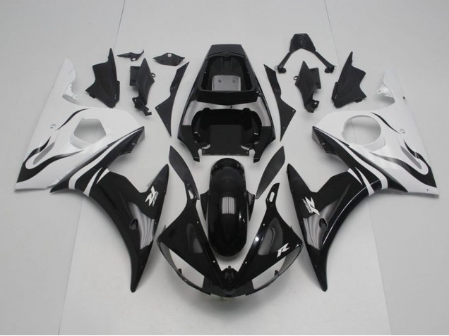 Affordable 2003-2005 Black and White Yamaha YZF R6 Motor Bike Fairings Canada