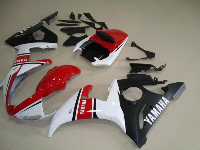 Affordable 2003-2005 Red White Matte Black Yamaha YZF R6 Moto Fairings Canada Affordable 2003-2005 Red White Matte Black Yamaha YZF R6 Moto Fairings Canada