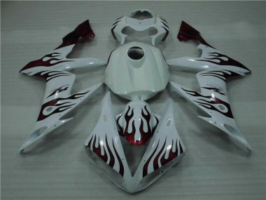 Affordable 2004-2006 White Red Flame Yamaha YZF R1 Motorcyle Fairings Canada