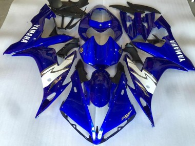 Affordable 2004-2006 Glossy Blue White Yamaha YZF R1 Bike Fairing Kit Canada
