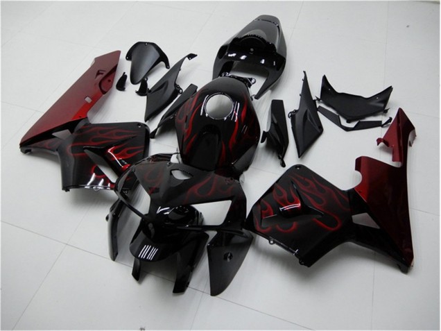 Affordable 2005-2006 Red Flame Black Honda CBR600RR Bike Fairings Canada