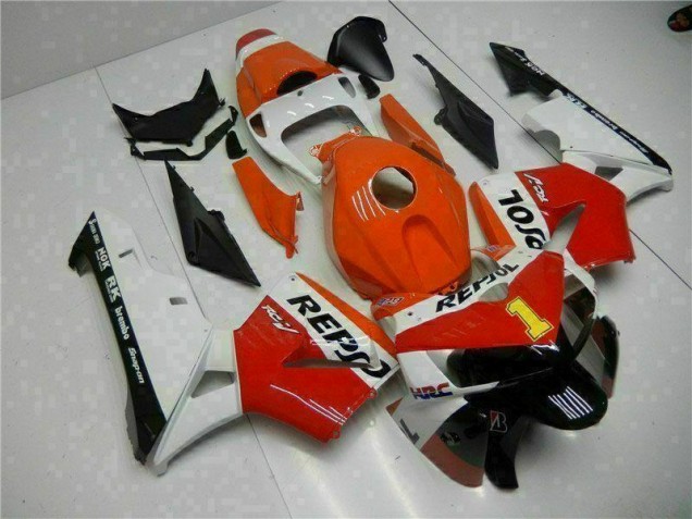 Affordable 2005-2006 Orange Repsol Honda CBR600RR Bike Fairing Kit Canada