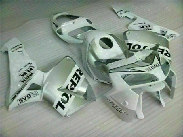 Affordable 2005-2006 White Repsol Honda CBR600RR Motorbike Fairing Kits Canada