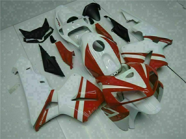 Affordable 2005-2006 White Red Honda CBR600RR Motorcycle Fairings Canada Affordable 2005-2006 White Red Honda CBR600RR Motorcycle Fairings Canada