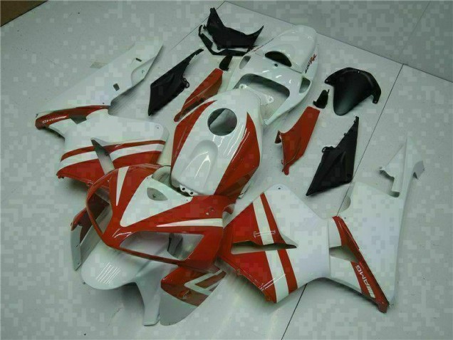 Affordable 2005-2006 White Red Honda CBR600RR Motorcycle Fairings Canada Affordable 2005-2006 White Red Honda CBR600RR Motorcycle Fairings Canada