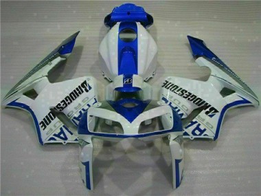 Affordable 2005-2006 White Blue Honda CBR600RR Motorcycle Fairing Kits Canada