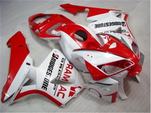Affordable 2005-2006 Red White Honda CBR600RR Bike Fairings Canada