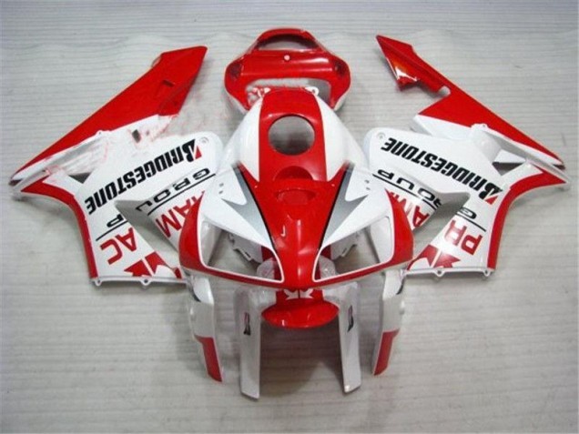 Affordable 2005-2006 Red White Honda CBR600RR Bike Fairings Canada