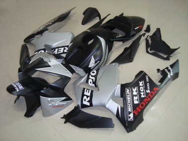 Affordable 2005-2006 Matte Black Silver Repsol Honda CBR600RR Bike Fairings Canada