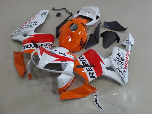 Affordable 2005-2006 Orange White Repsol Honda CBR600RR Motorbike Fairings Canada Affordable 2005-2006 Orange White Repsol Honda CBR600RR Motorbike Fairings Canada