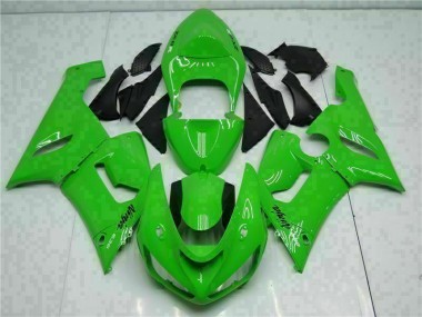Affordable 2005-2006 Green Kawasaki ZX6R Motorcycle Replacement Fairings Canada