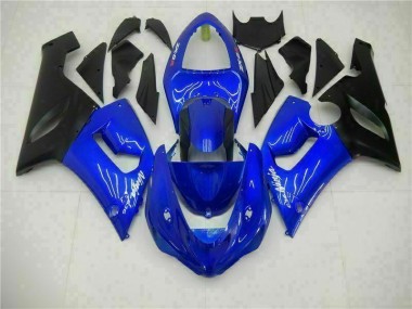 Affordable 2005-2006 Blue Kawasaki ZX6R Motorcycle Fairing Kit Canada