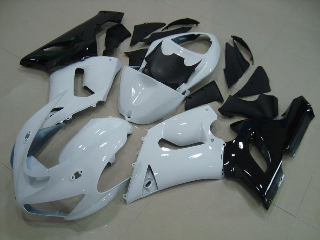 Affordable 2005-2006 White Black Kawasaki ZX6R Replacement Motorcycle Fairings Canada