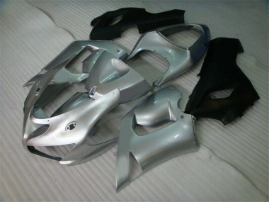 Affordable 2005-2006 Silver Black Kawasaki ZX6R Motorcycle Fairing Kit Canada