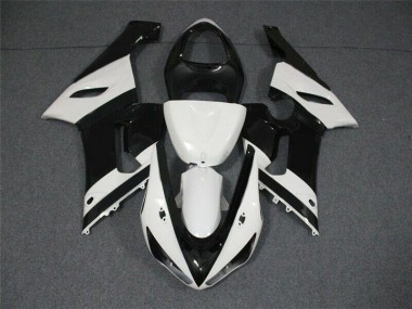 Affordable 2005-2006 Black White Kawasaki ZX6R Motorcycle Replacement Fairings Canada