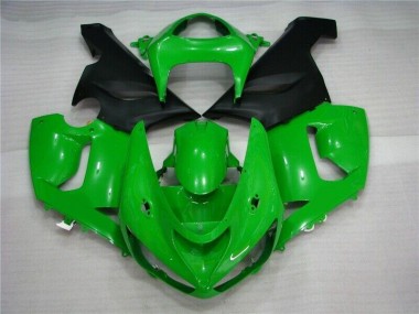 Affordable 2005-2006 Green Matte Black Kawasaki ZX6R Motorcycle Fairing Canada