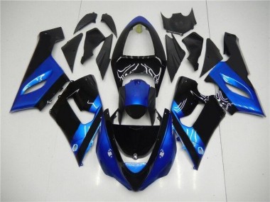 Affordable 2005-2006 Blue Black Kawasaki ZX6R Motorcycle Fairing Kits Canada