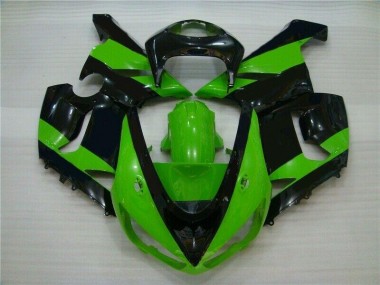 Affordable 2005-2006 Green Black Kawasaki ZX6R Motorbike Fairing Canada