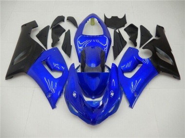 Affordable 2005-2006 Blue Kawasaki ZX6R Bike Fairings Canada