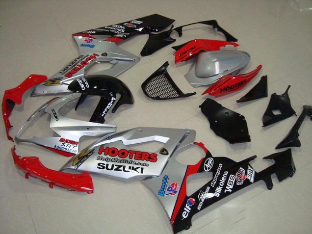 Affordable 2005-2006 Silver and Red Suzuki GSXR 1000 Motorcycle Fairings Kits Canada Affordable 2005-2006 Silver and Red Suzuki GSXR 1000 Motorcycle Fairings Kits Canada