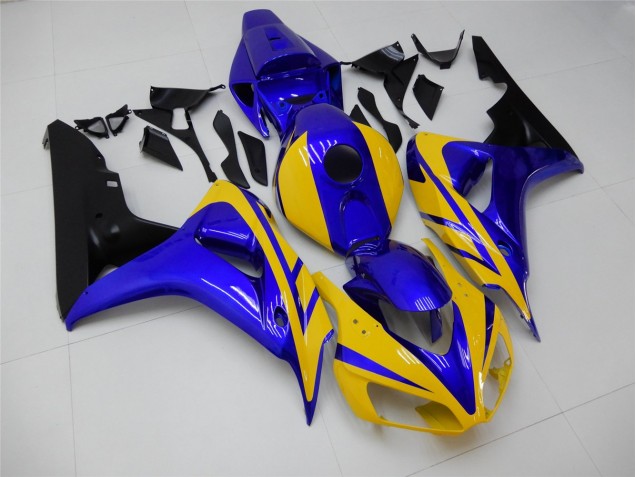 Affordable 2006-2007 Yellow Blue Honda CBR1000RR Replacement Motorcycle Fairings Canada Affordable 2006-2007 Yellow Blue Honda CBR1000RR Replacement Motorcycle Fairings Canada