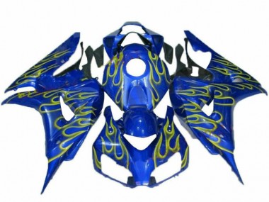 Affordable 2006-2007 Yellow Flame Blue Honda CBR1000RR Replacement Fairings Canada