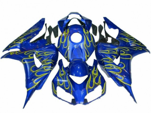 Affordable 2006-2007 Yellow Flame Blue Honda CBR1000RR Replacement Fairings Canada Affordable 2006-2007 Yellow Flame Blue Honda CBR1000RR Replacement Fairings Canada