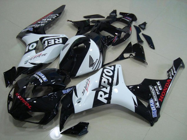 Affordable 2006-2007 Black White Repsol Honda CBR1000RR Motorcycle Replacement Fairings Canada