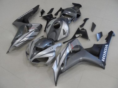 Affordable 2006-2007 Grey Silver and Matte Black Honda CBR1000RR Motor Fairings Canada