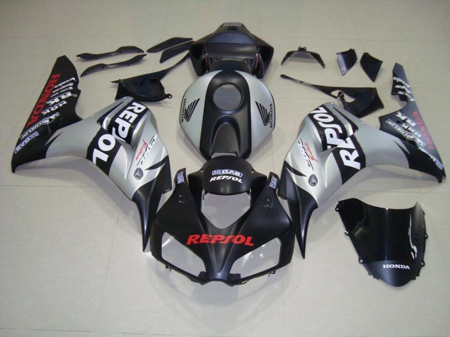 Affordable 2006-2007 Matte Black Silver Repsol Honda CBR1000RR Motorcycle Fairing Canada Affordable 2006-2007 Matte Black Silver Repsol Honda CBR1000RR Motorcycle Fairing Canada