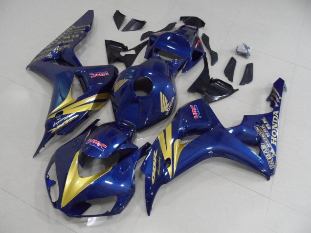 Affordable 2006-2007 Dark Blue with Gold Stripe Honda CBR1000RR Motorcycle Fairing Kits Canada Affordable 2006-2007 Dark Blue with Gold Stripe Honda CBR1000RR Motorcycle Fairing Kits Canada