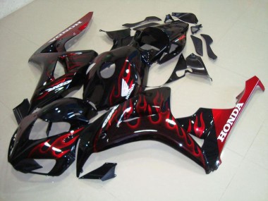Affordable 2006-2007 Red Flame Honda CBR1000RR Motorcylce Fairings Canada