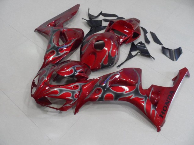 Affordable 2006-2007 Red Silver Flame Honda CBR1000RR Motorcycle Fairings Kits Canada Affordable 2006-2007 Red Silver Flame Honda CBR1000RR Motorcycle Fairings Kits Canada