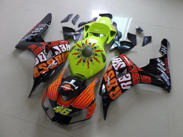 Affordable 2006-2007 Rossi Fluro Green Honda CBR1000RR Motorcyle Fairings Canada