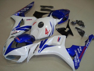 Affordable 2006-2007 White and Blue Honda CBR1000RR Replacement Fairings Canada