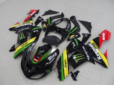 Affordable 2006-2007 Black Yellow Monster Kawasaki ZX10R Motorcycle Replacement Fairings Canada