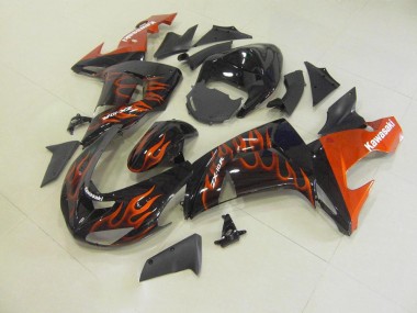Affordable 2006-2007 Orange Flame Kawasaki ZX10R Motorcyle Fairings Canada