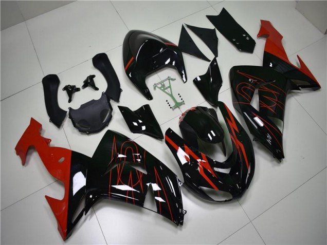 Affordable 2006-2007 Black Red Kawasaki ZX10R Motorcycle Fairings Canada Affordable 2006-2007 Black Red Kawasaki ZX10R Motorcycle Fairings Canada