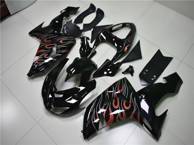 Affordable 2006-2007 Black Grey Red Kawasaki ZX10R Motorbike Fairing Canada Affordable 2006-2007 Black Grey Red Kawasaki ZX10R Motorbike Fairing Canada