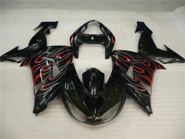 Affordable 2006-2007 Black Grey Red Kawasaki ZX10R Motorbike Fairing Canada Affordable 2006-2007 Black Grey Red Kawasaki ZX10R Motorbike Fairing Canada