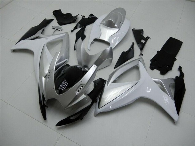 Affordable 2006-2007 Silver Suzuki GSXR 600/750 Motorcycle Fairings Kits Canada Affordable 2006-2007 Silver Suzuki GSXR 600/750 Motorcycle Fairings Kits Canada