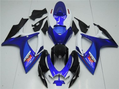 Affordable 2006-2007 White Blue Suzuki GSXR 600/750 Motorcyle Fairings Canada