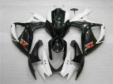 Affordable 2006-2007 White Black Suzuki GSXR 600/750 Motorcycle Fairings Kit Canada