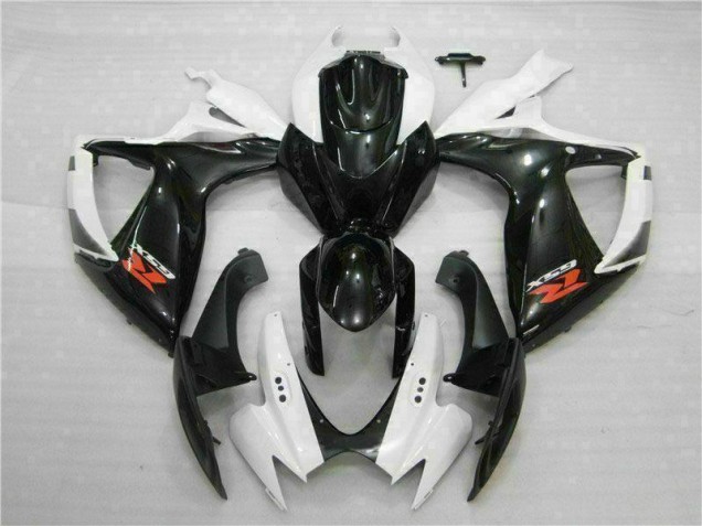 Affordable 2006-2007 White Black Suzuki GSXR 600/750 Motorcycle Fairings Kit Canada Affordable 2006-2007 White Black Suzuki GSXR 600/750 Motorcycle Fairings Kit Canada