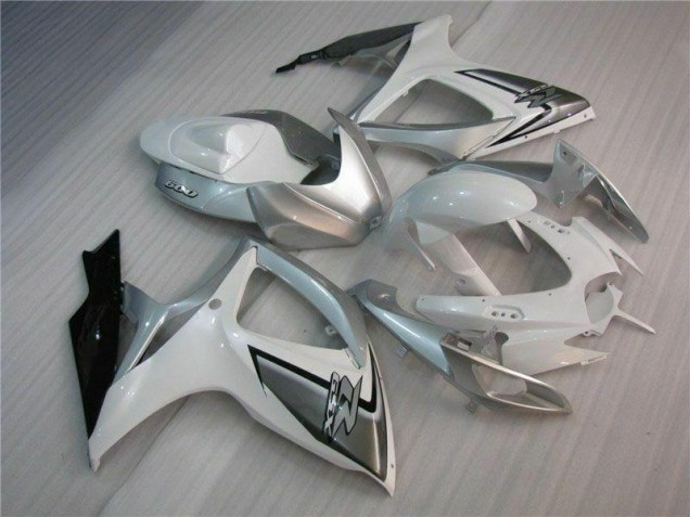 Affordable 2006-2007 White Silver Suzuki GSXR 600/750 Motorcycle Fairing Canada
