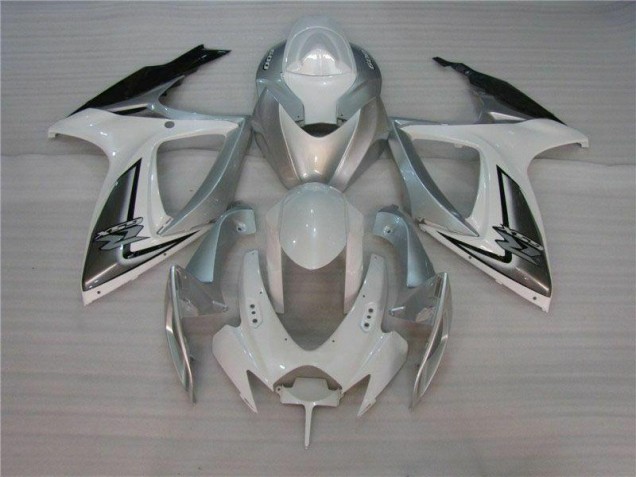 Affordable 2006-2007 White Silver Suzuki GSXR 600/750 Motorcycle Fairing Canada