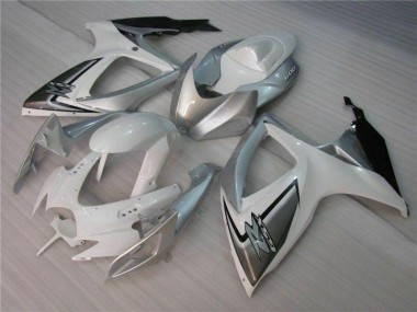 Affordable 2006-2007 White Silver Suzuki GSXR 600/750 Bike Fairings Canada